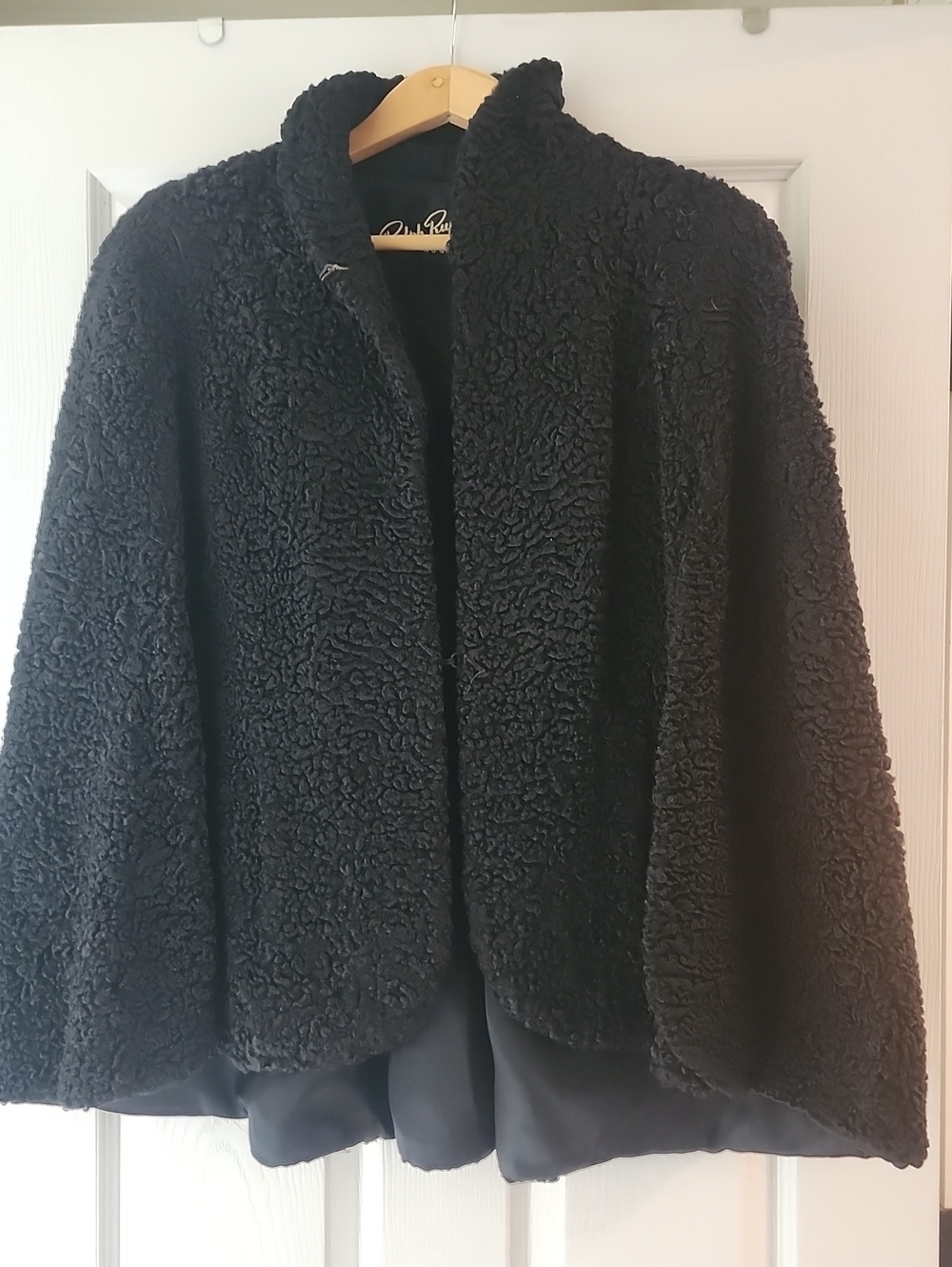 Women’s Ralph Rupley Black Worsted Wool Cape/Coat